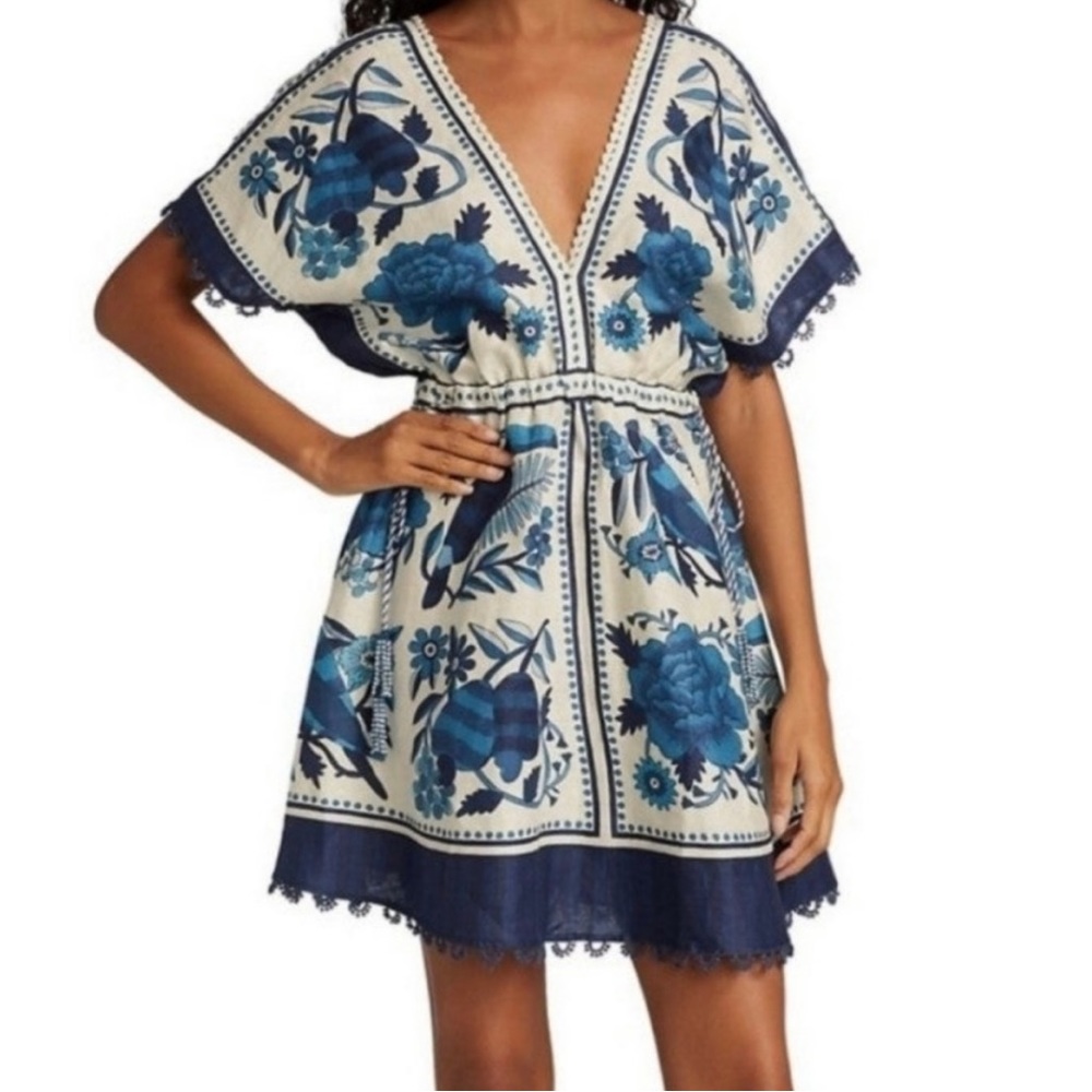 Farm Rio - Anthropologie tropical ties mini dress